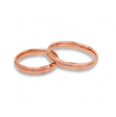 Gold wedding ring, Rose gold, 585°, No stone, 1100725(Au-R)