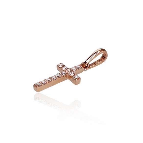 Gold pendant, 585°, Rose gold, Zirkons , 1300295(Au-R)_CZ