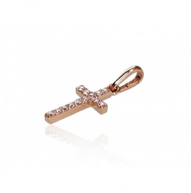 Gold pendant, 585°, Rose gold, Zirkons , 1300295(Au-R)_CZ