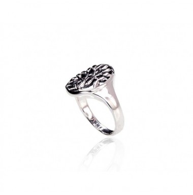 925° Genuine Sterling Silver ring, Stone: No stone, Type: Women, 2100721(POx-Bk)