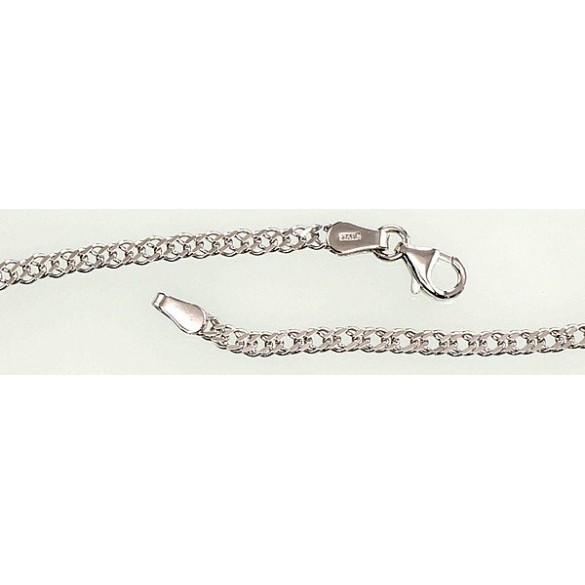 Silver chain Rombo 2,8 mm , diamond cut
