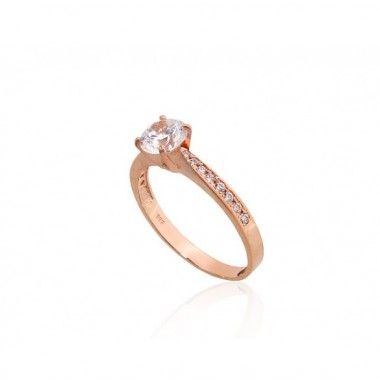 585° Gold ring, Stone: Zirkons , Type: Engagement rings, 1100283(Au-R)_CZ