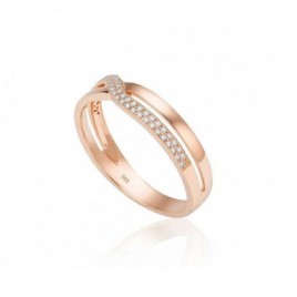 585° Gold ring, Stone: Diamonds, Type: With precious stones, 1100293(Au-R)_DI