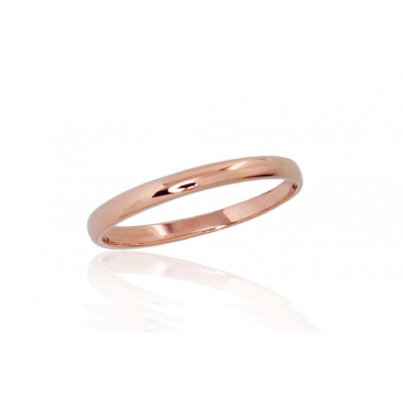 Gold wedding ring, Rose gold, 585°, No stone, 1100541(Au-R)