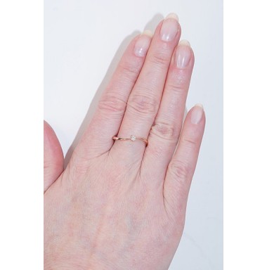 Gold ring, Rose gold, 585°, Diamonds, 1100555(Au-R)_DI