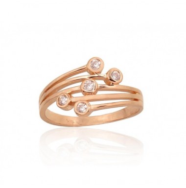 585° Gold ring, Stone: Zirkons , Type: Women, 1100822(Au-R)_CZ