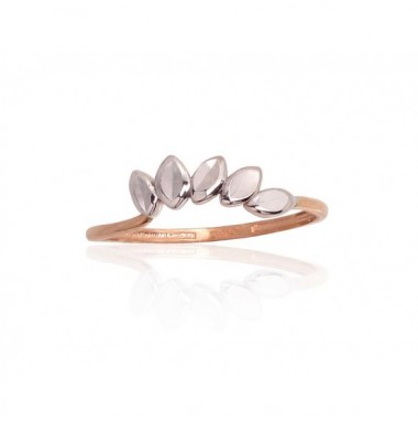 585° Gold ring, Stone: No stone, Type: Women, 1100941(Au-R+PRh-W)