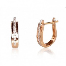 Auksiniai auskarai ant cilindrinės spynos0