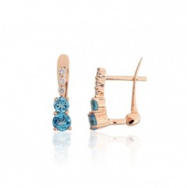 Auksiniai auskarai ant cilindrinės spynos0