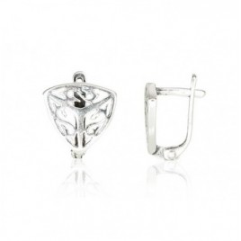 Sidabriniai auskarai ant cilindrinės spynos0