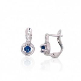 Sidabriniai auskarai ant cilindrinės spynos0