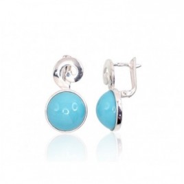 Sidabriniai auskarai ant cilindrinės spynos0