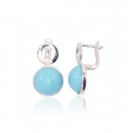 Sidabriniai auskarai ant cilindrinės spynos0