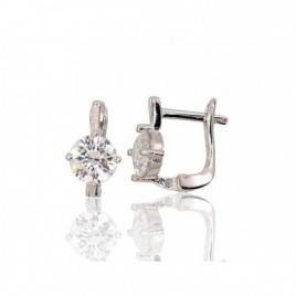 Sidabriniai auskarai ant cilindrinės spynos0