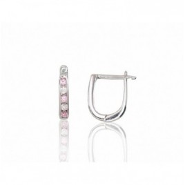 Sidabriniai auskarai ant cilindrinės spynos0