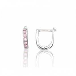 Sidabriniai auskarai ant cilindrinės spynos0