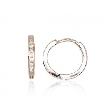 Sidabriniai auskarai su apvaliu segtuku0