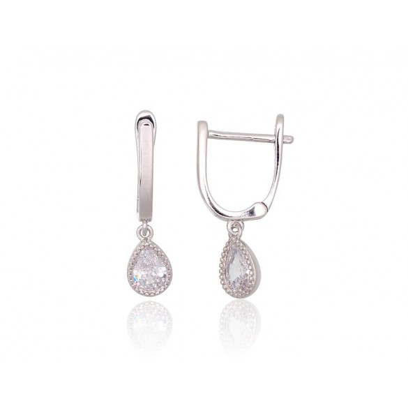 Sudraba auskari ar angļu slēdzēju