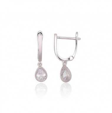 Sidabriniai auskarai ant cilindrinės spynos