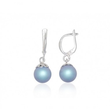 Sidabriniai auskarai ant cilindrinės spynos