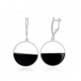 Sidabriniai auskarai ant cilindrinės spynos0