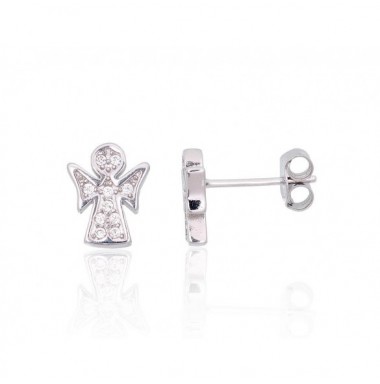 Silver stud earrings