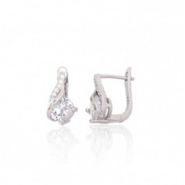 Sidabriniai auskarai ant cilindrinės spynos0