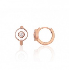 Sidabriniai auskarai su apvaliu segtuku0