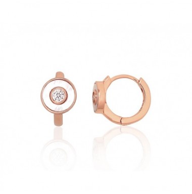 Sidabriniai auskarai su apvaliu segtuku0