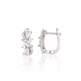 Sidabriniai auskarai ant cilindrinės spynos0