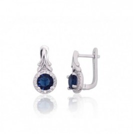 Sidabriniai auskarai ant cilindrinės spynos0