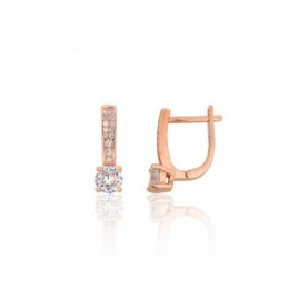 Sidabriniai auskarai ant cilindrinės spynos0