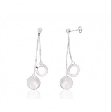 Sidabriniai auskarai –pusetai