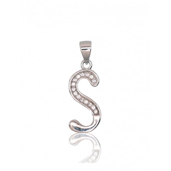 Sudraba kulons 2301622(PRh-Gr)_CZ, Sudrabs	925°, rodijs (pārklājums), Cirkoni 