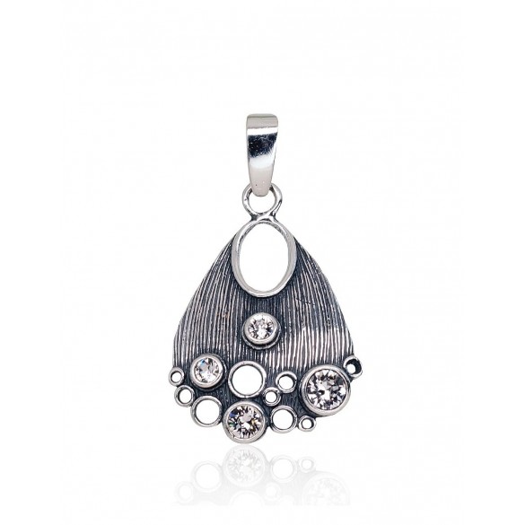 925° Silver pendant, Type: Women, Stone: Zirkons , 2301896(POx-Bk)_CZ