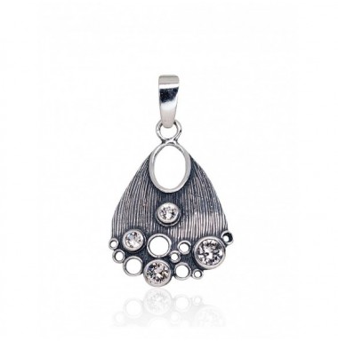 925° Silver pendant, Type: Women, Stone: Zirkons , 2301896(POx-Bk)_CZ