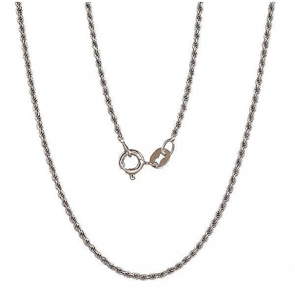 Sudraba ķēdīte Tauvas (Rope) 1,3 mm 2400055(PRh-Gr), Sudrabs	925°, rodijs (pārklājums)