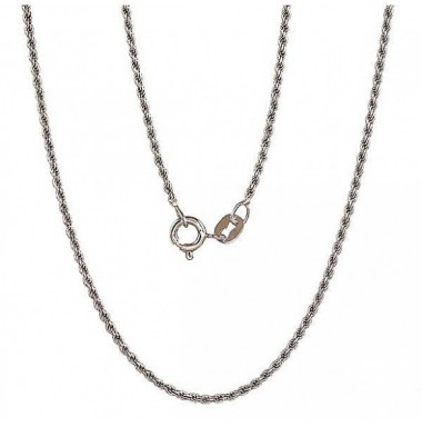 Sudraba ķēdīte Tauvas (Rope) 1,3 mm 2400055(PRh-Gr), Sudrabs	925°, rodijs (pārklājums)