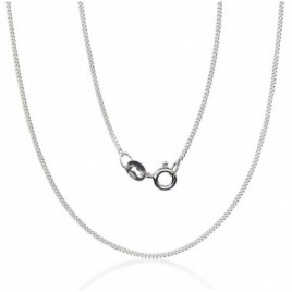 Sidabrinė grandinėlė Curb 1 mm , briaunų apdirbimas deimantu0