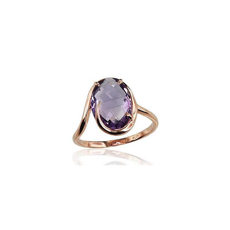 585° Gold ring, Stone: Amethyst , Type: \"Bracciali\"  collection, 1100022(Au-R)_AM