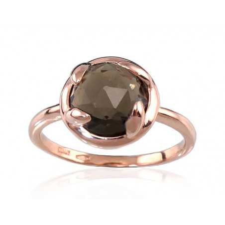 585° Gold ring, Stone: Smoky Quarz , Type: \"Bracciali\"  collection, 1100055(Au-R)_KZSM
