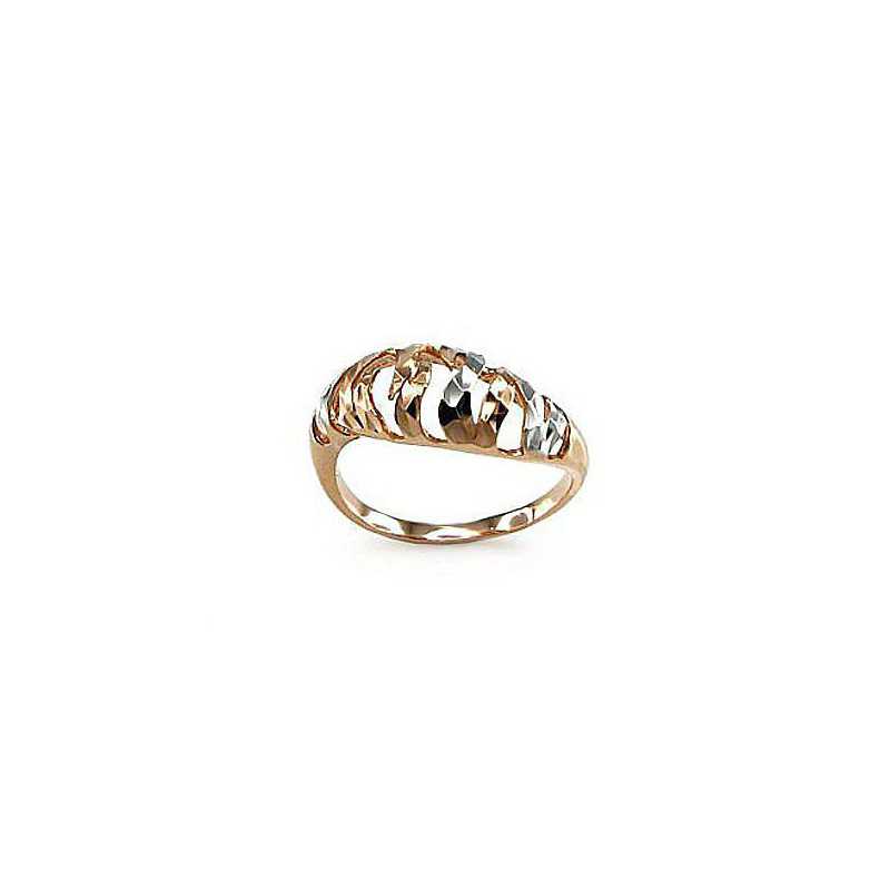 585° Gold ring, Stone: No stone, Type: Women, 1100066(Au-R+PRh-W)