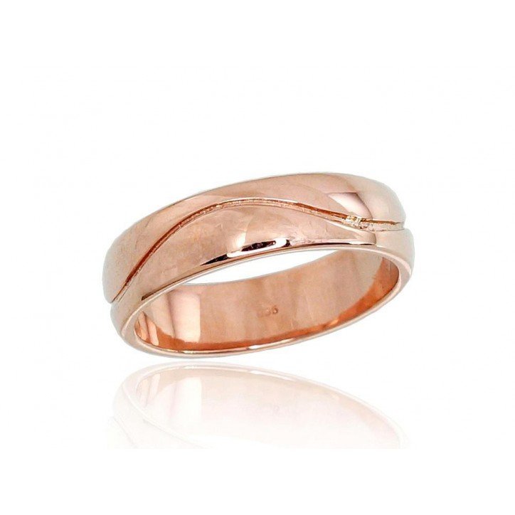 Gold wedding ring, Rose gold, 585°, No stone, 1100101(Au-R)
