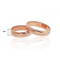 Gold wedding ring, Rose gold, 585°, No stone, 1100101(Au-R)