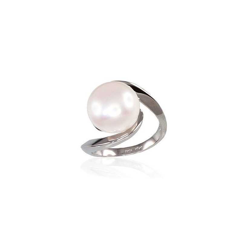 585° Gold ring, Stone: Fresh-water Pearl , Type: \"Bracciali\"  collection, 1100117(Au-W)_PE