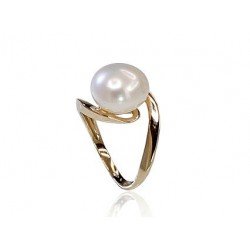585° Gold ring, Stone: Fresh-water Pearl , Type: \"Bracciali\"  collection, 1100117(Au-Y)_PE