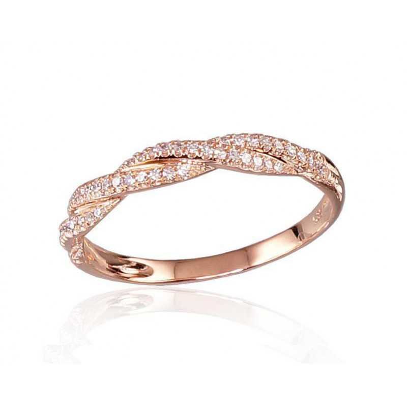 585° Gold ring, Stone: Diamonds, Type: With precious stones, 1100122(Au-R)_DI