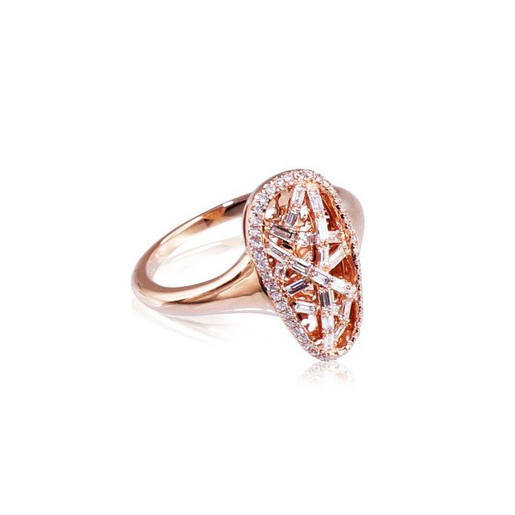 585° Gold ring, Stone: Diamonds, Type: With precious stones, 1100141(Au-R)_DI