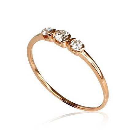 585° Gold ring, Stone: Diamonds, Type: With precious stones, 1100160(Au-R)_DI