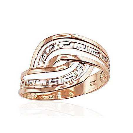 585° Gold ring, Stone: No stone, Type: Women, 1100173(Au-R+PRh-W)